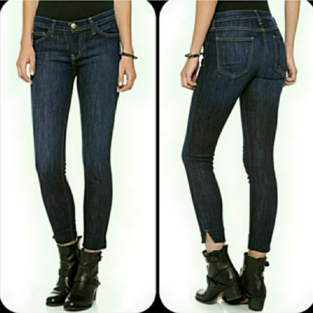 Current Elliott Side Slit Stiletto ankle Jeans District Wash Sz 26